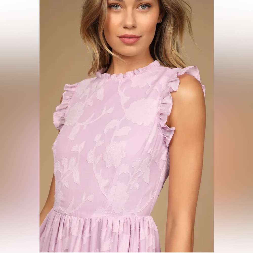 Lulu's Lilac Ruffle Mini Dress - Picture 3 of 10